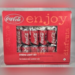 Vintage Coca Cola Classic Cans String Light Set.
